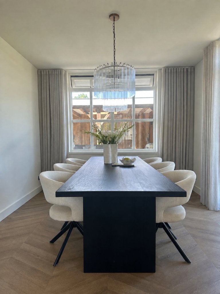 Eetkamer set | Eiken tafel | Draaistoelen, Ophalen, Gebruikt, Luxe eetkamer set, Eikenhout