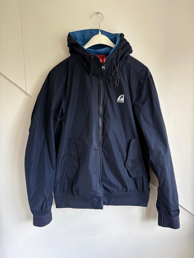 Scotch & Soda zomerjas heren regenjas maat L donkerblauw, Ophalen of Verzenden, Zo goed als nieuw, Maat 52/54 (L), Blauw