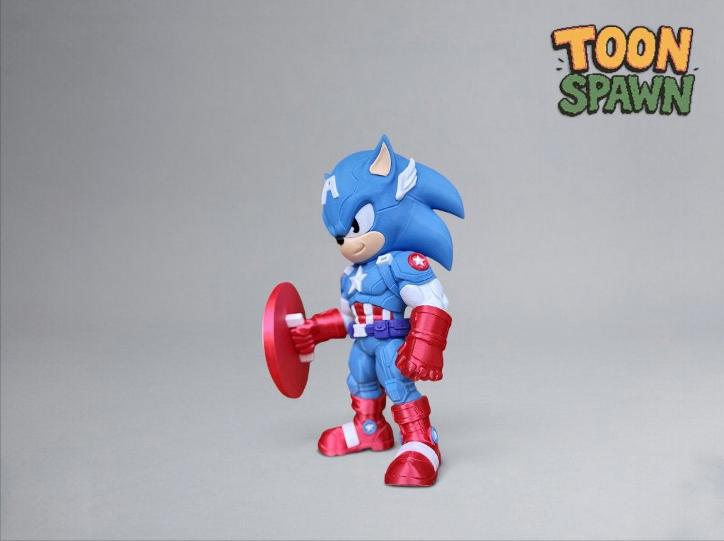 Captain Sonic America – Captain America X Sonic – 27 cm, Ophalen of Verzenden, Nieuw, Overige typen