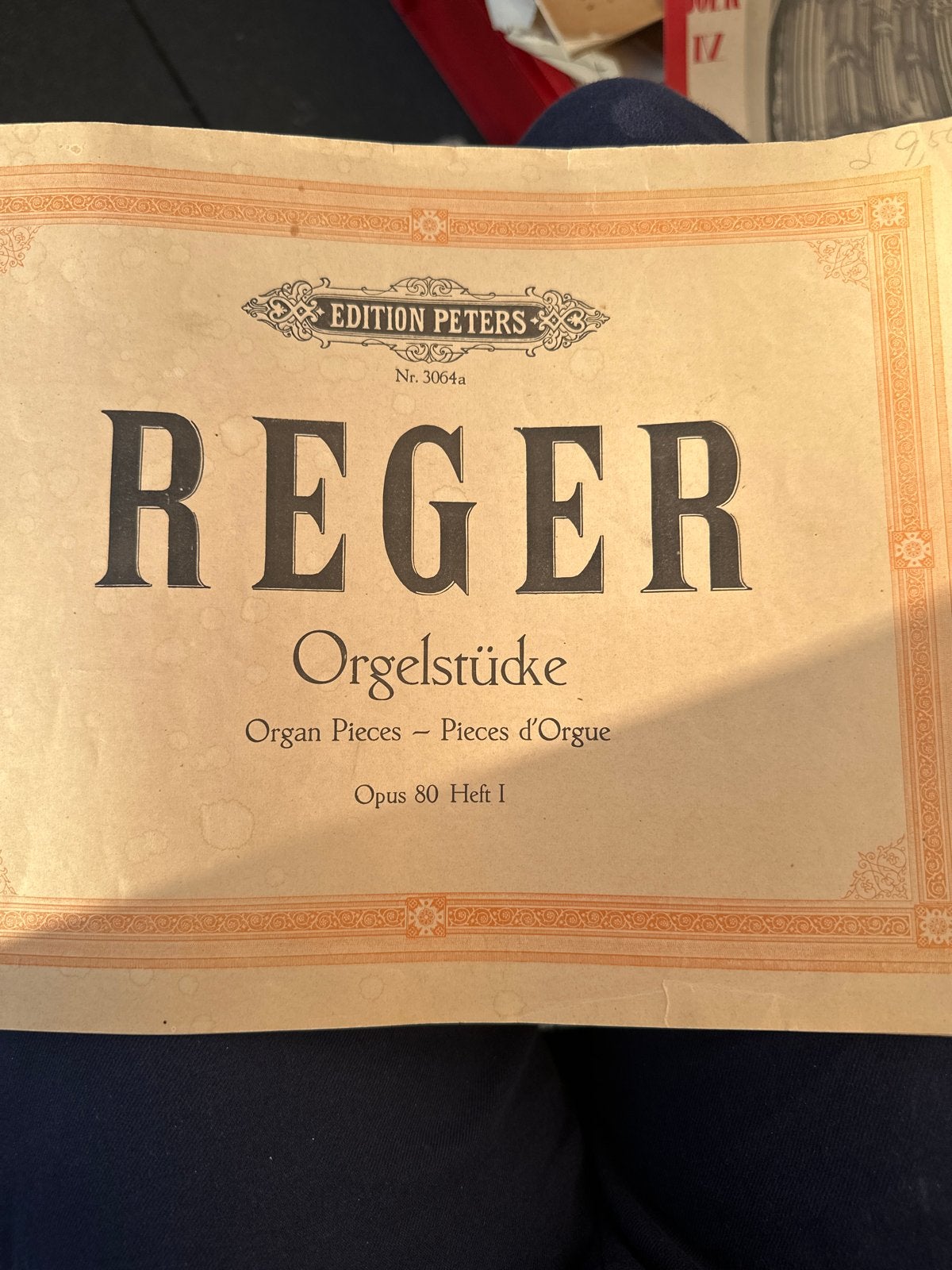 Reger Orgelstücke Opus 80 Heft I - Edition Peters, Orgel, Gebruikt, Klassiek, Ophalen of Verzenden