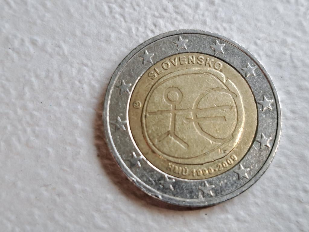 2 euro cc Slowakije 2009 - 10 jaar EMU, Ophalen of Verzenden, Slowakije, 2 euro