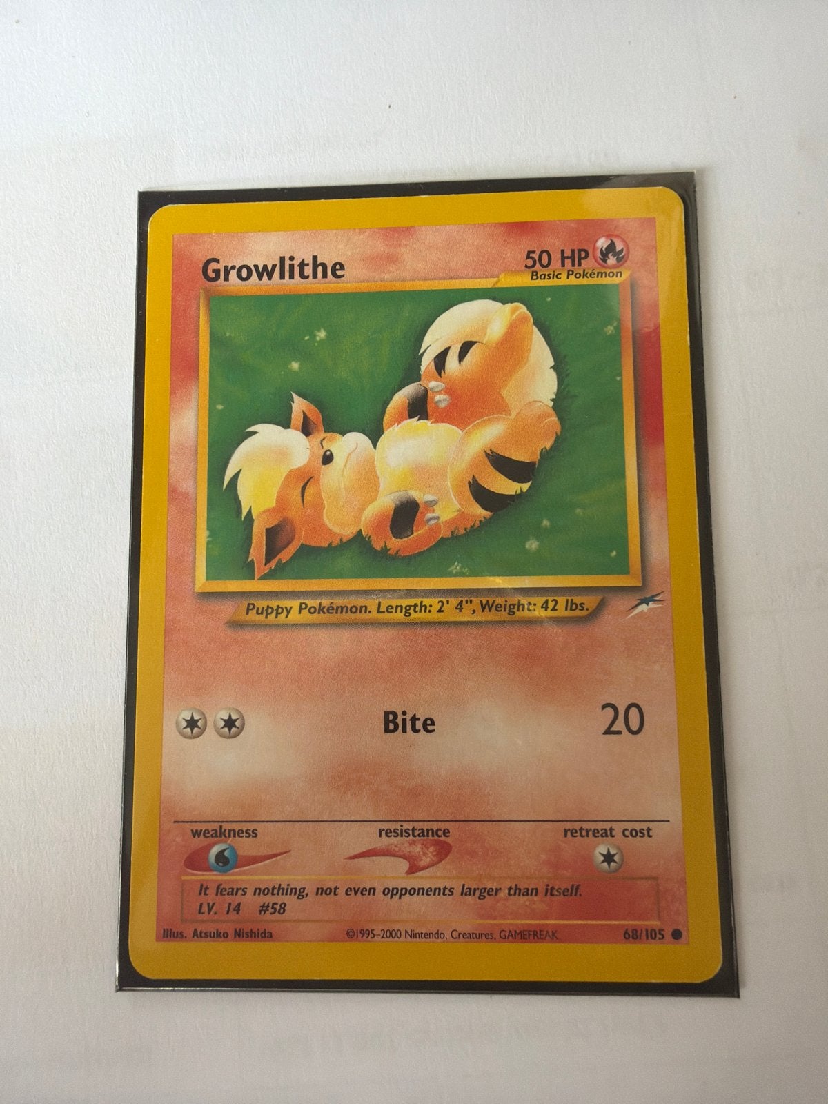 Growlithe Pokémon Kaart (68/105) - Basic Pokémon, Ophalen of Verzenden, Gebruikt, Losse kaart