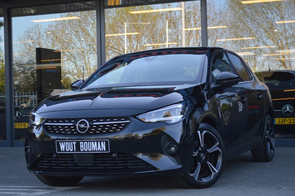 Opel Corsa 1.2 Turbo 100 pk Elegance Led Panorama Camera Car, Voorwielaandrijving, 101 pk, Gebruikt, Leder en Stof
