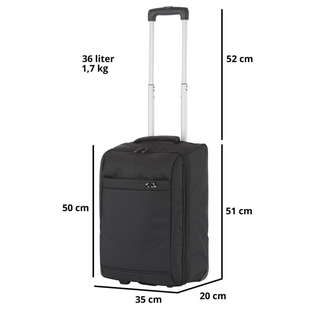 Compact opvouwbare handbagage 51cm 1,7kg  36 liter Trolley, Uitschuifbare handgreep, 50 tot 60 cm, Siw1969@hotmail.com, Nieuw