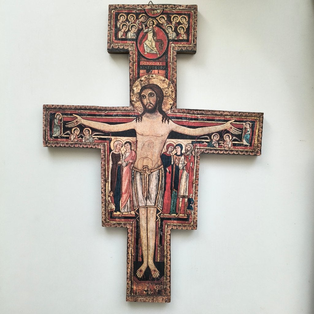 houten Crucifix kruisbeeld, Ophalen of Verzenden, Zo goed als nieuw, Overige typen, Christendom | Katholiek