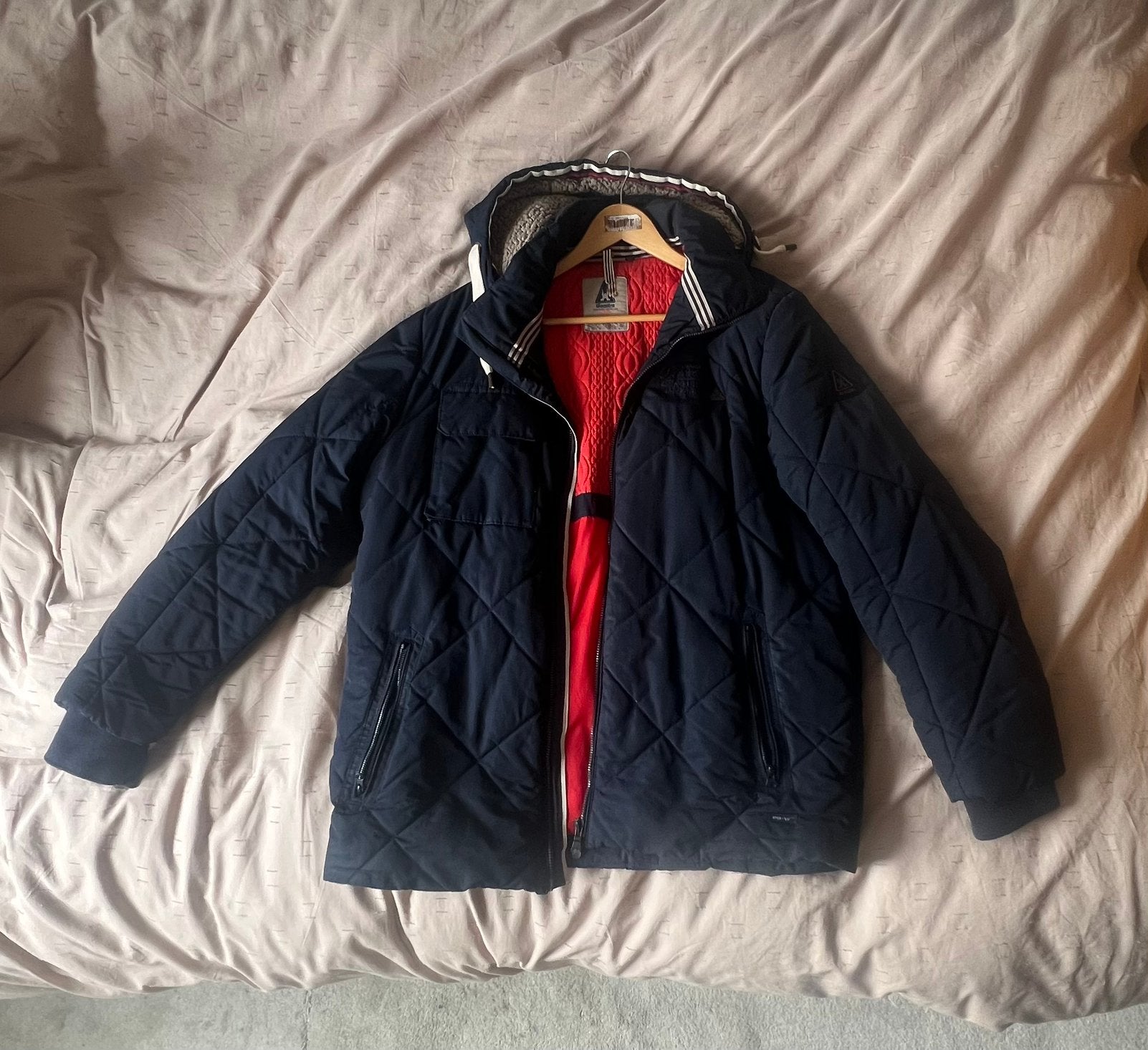 Gaastra winterjas, maat XXL, gevoerd, donkerblauw, Kleding | Heren, Jassen | Winter, Ophalen of Verzenden, Gedragen, Blauw