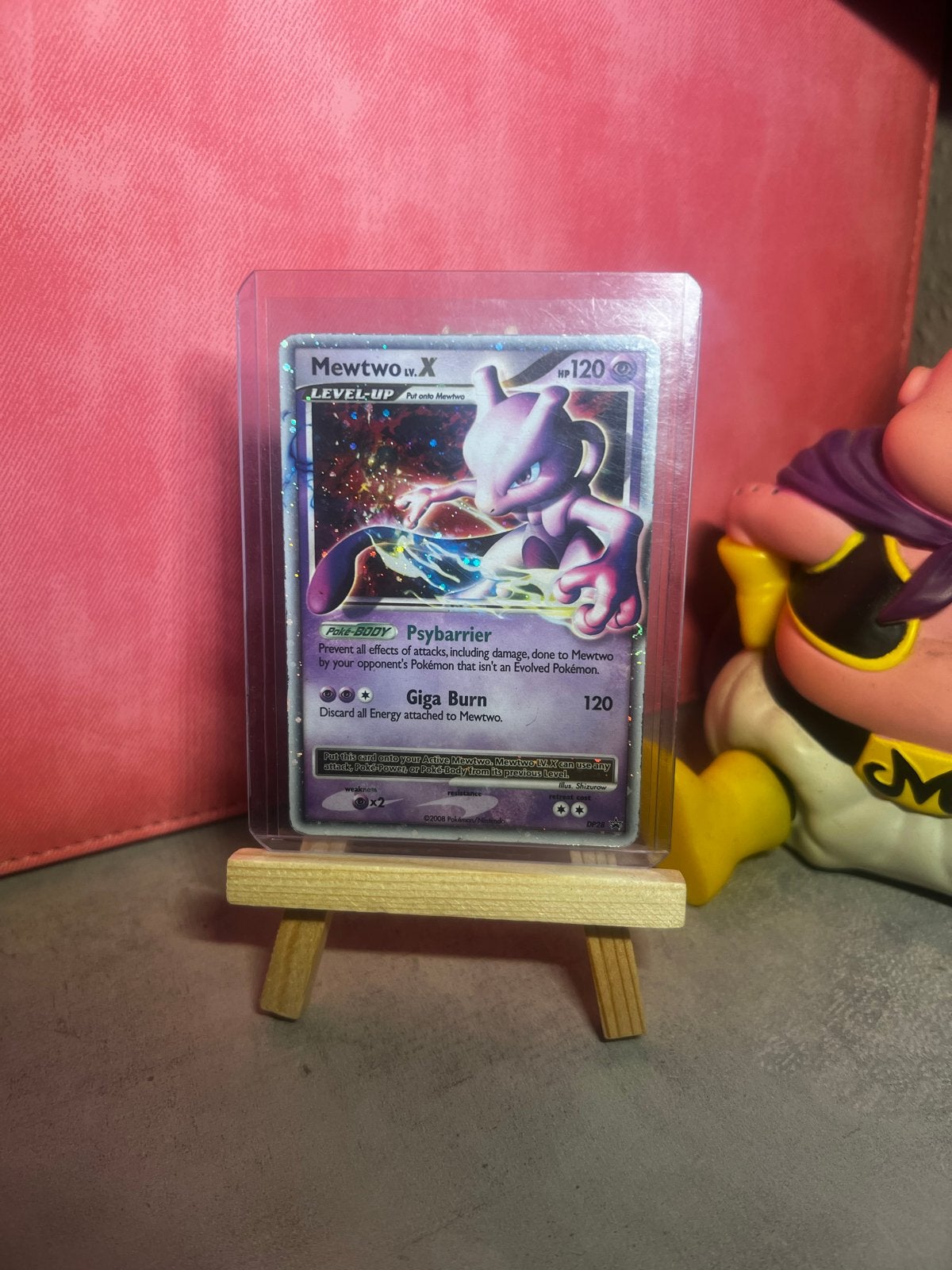 Mewtwo LV.X DP28 Pokémon kaart, Ophalen, Zo goed als nieuw, Losse kaart