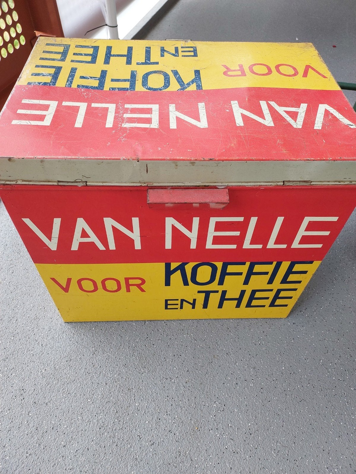 Vintage Van Nelle Koffie en Thee Opbergtrommel, Ophalen of Verzenden