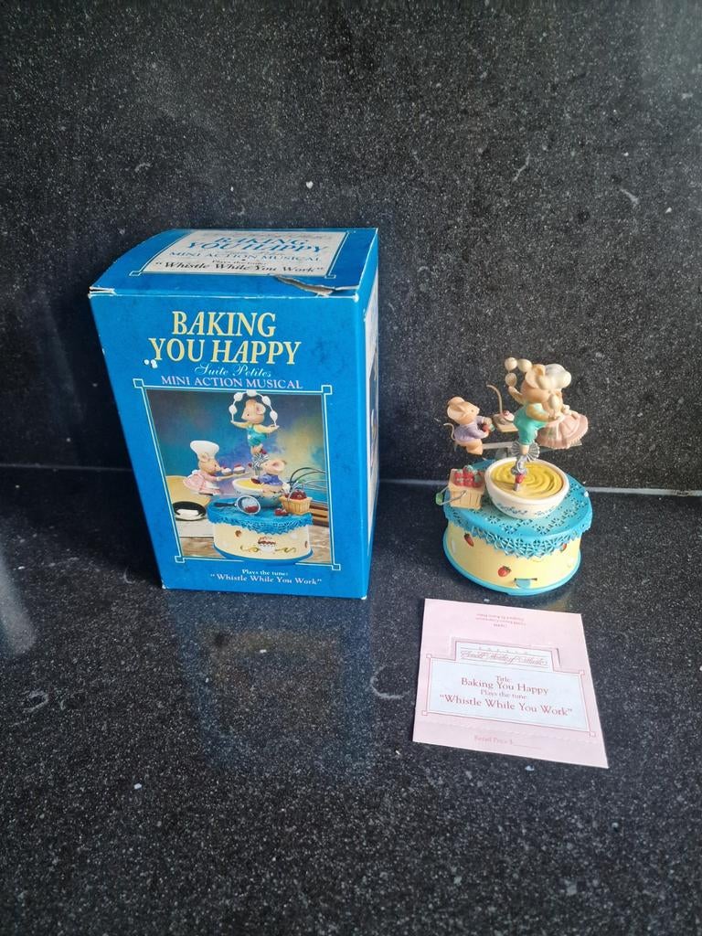 Vintage Enesco Muziekdoosje "Baking You Happy" (1994), Ophalen of Verzenden