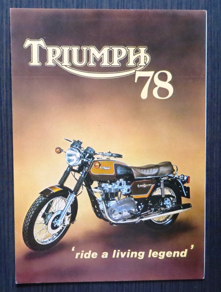 Folder Triumph '78 Bonneville Tiger - 4 blz + NL-prijslijst, Verzenden, Triumph