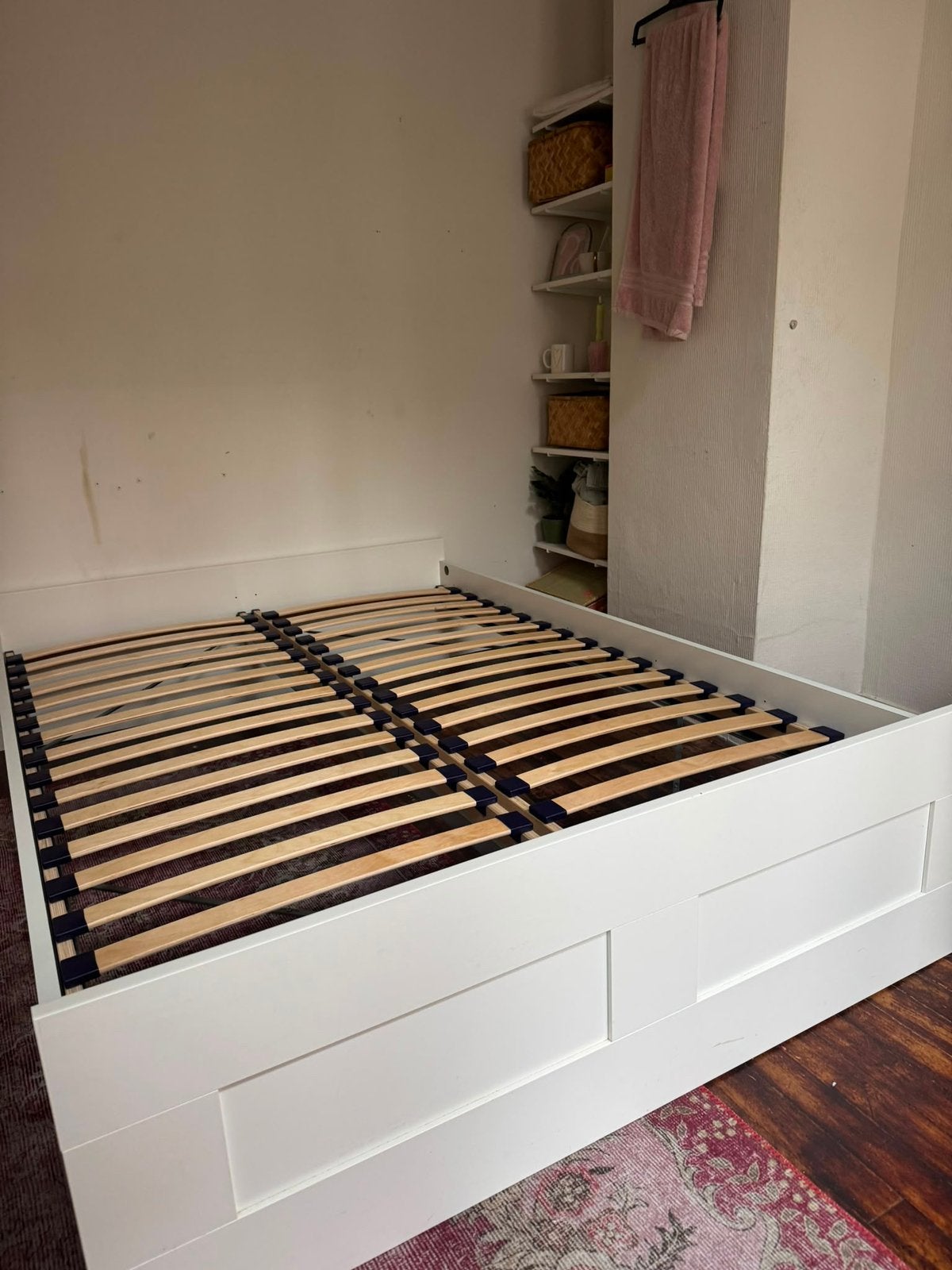 BRIMNES 140cm incl lattenbodem, Huis en Inrichting, Ophalen, BRIMNES, Wit, Tweepersoons