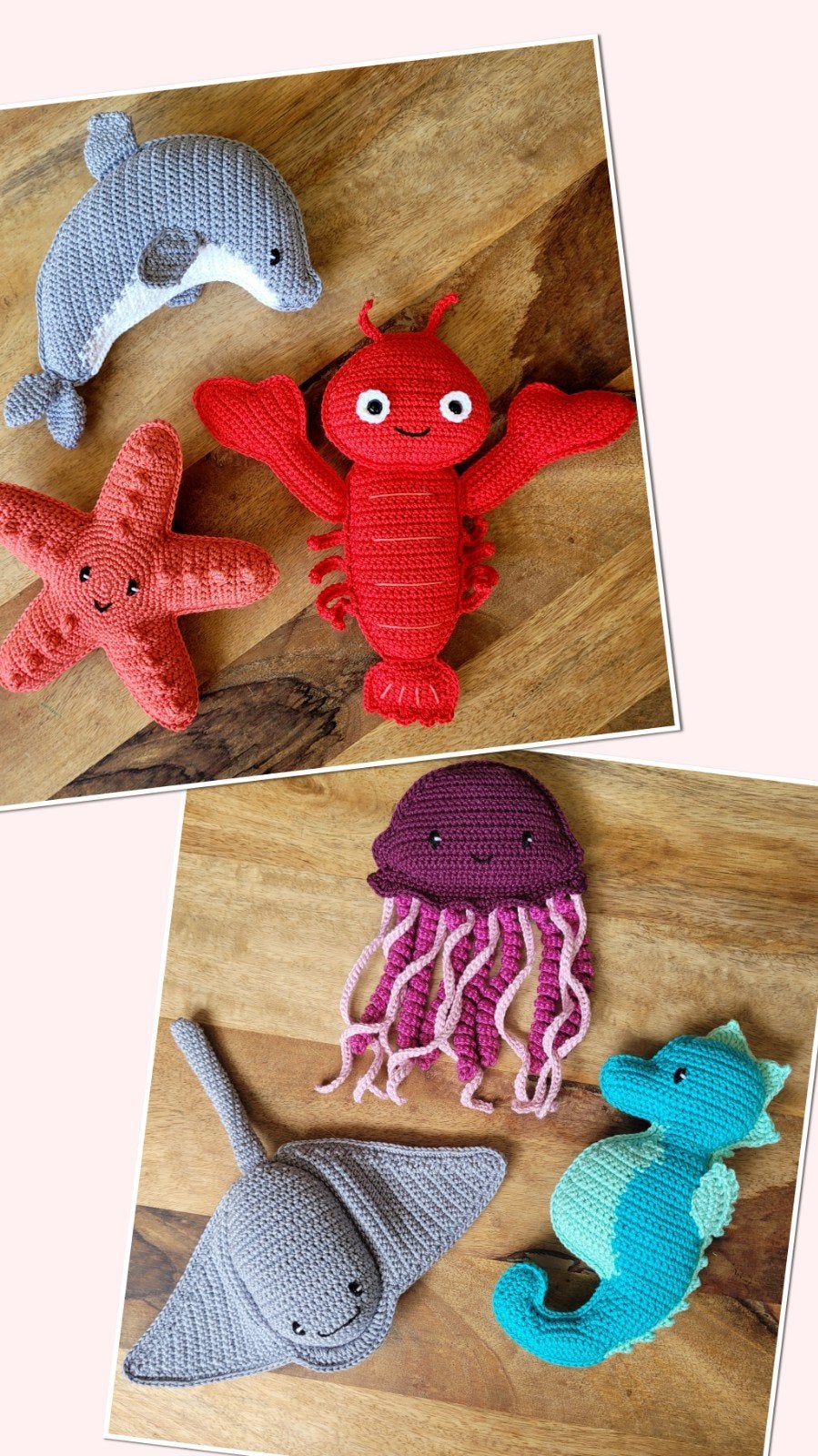 Gehaakte zeedieren knuffels, Ophalen of Verzenden, Nieuw, Overige typen, Handgemaakt