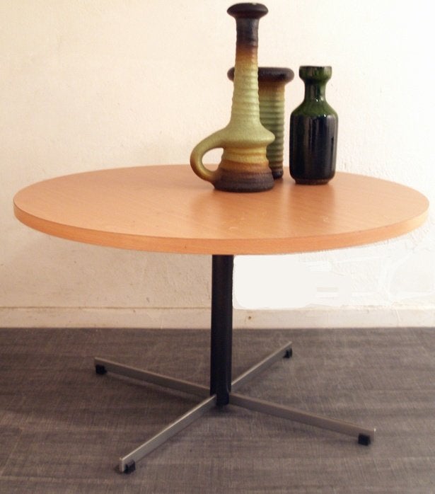 Gispen jaren 60 salontafel rond met stervoet vintage design, Ophalen