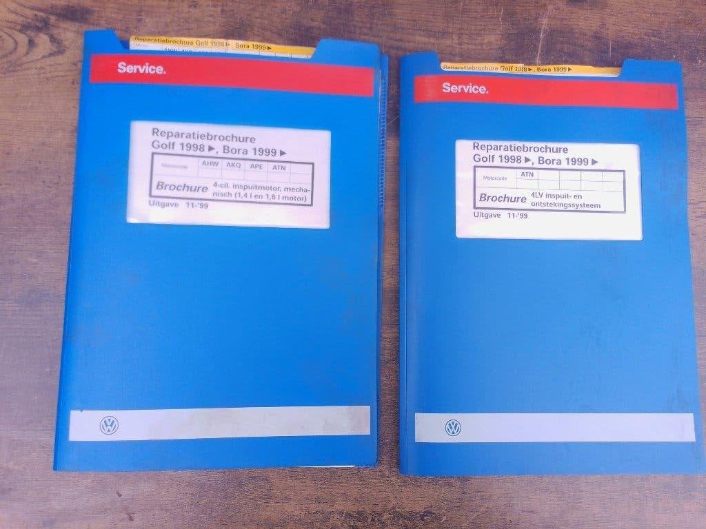 Vw Golf 4 + Bora dealer werkplaatsboeken 1.6  motor ATN, Verzenden, Gelezen, Volkswagen