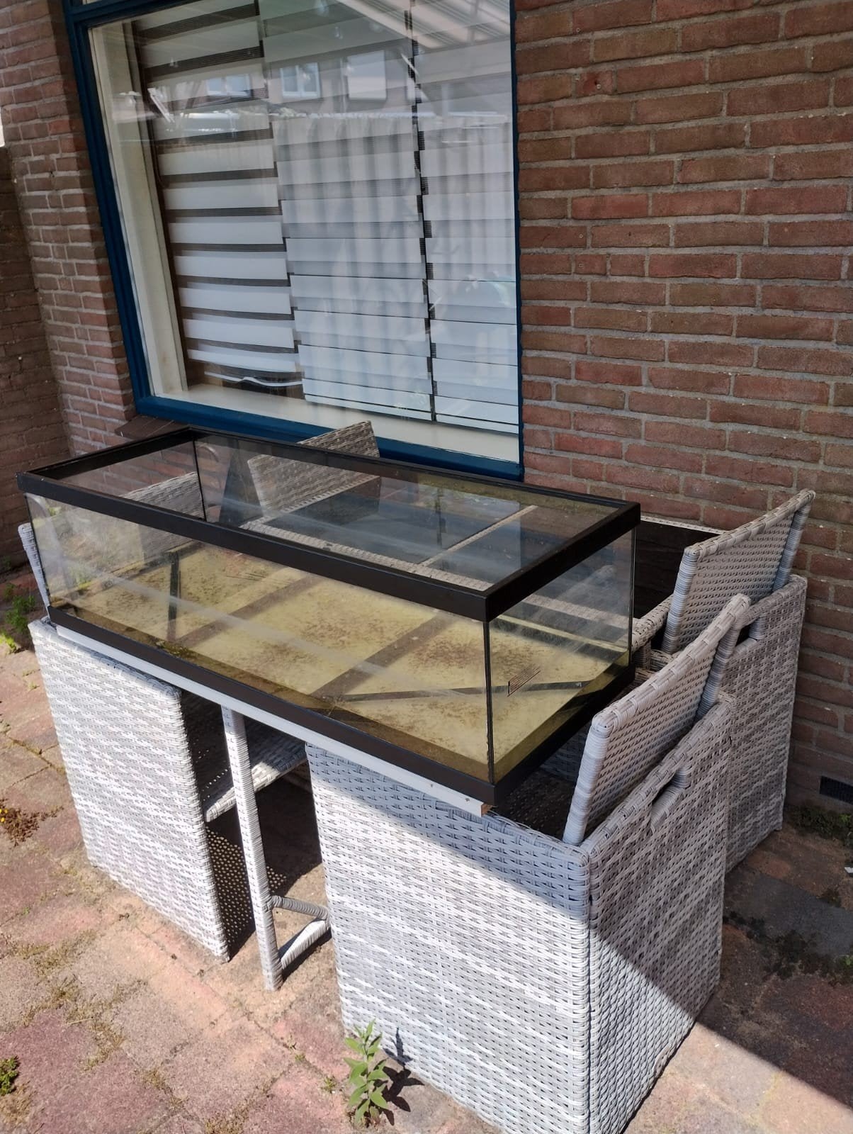 Grote glazen kooi, Ophalen, Gebruikt