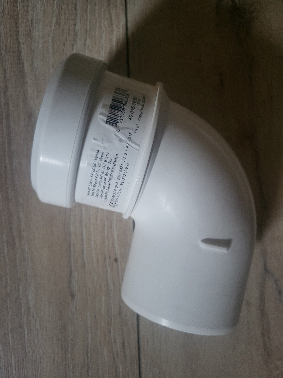 safe pp rookgasafvoer beugels 80 mm, Afvoer, Pvc, Ophalen of Verzenden, Zo goed als nieuw