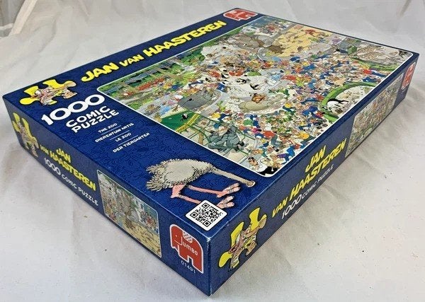 Jan van Haasteren Dierentuin Artis 1000 stukjes puzzel Jumbo, Verzenden, 500 t/m 1500 stukjes, Zo goed als nieuw, Legpuzzel