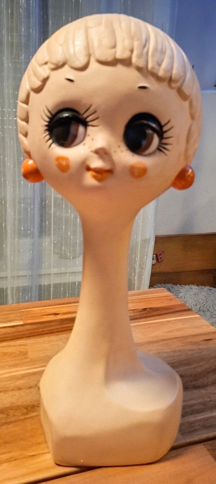 Origineel Vintage Twiggy Mannequinhoofd Jaren '60, Antiek en Kunst, Ophalen of Verzenden