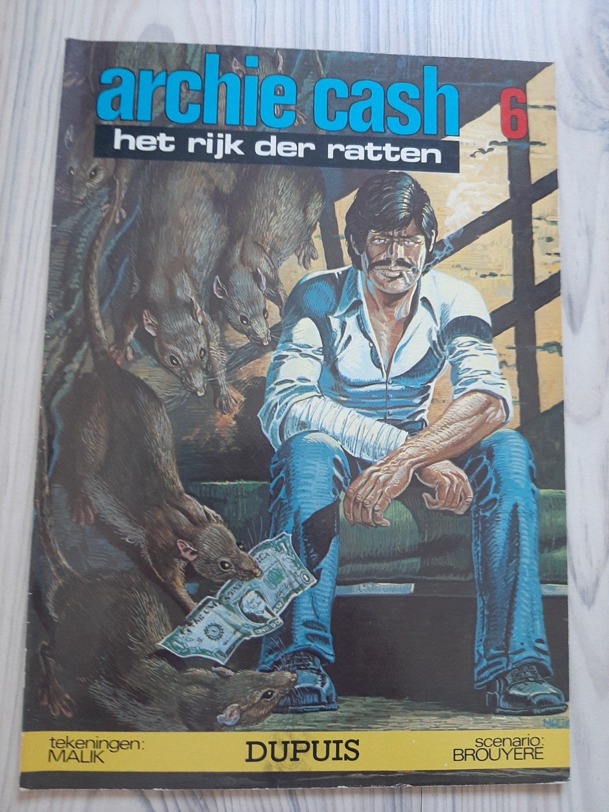 Archie Cash - Het Rijk der Ratten (deel 6), Eén stripboek, Ophalen of Verzenden, Gelezen, Malik, Brouyère