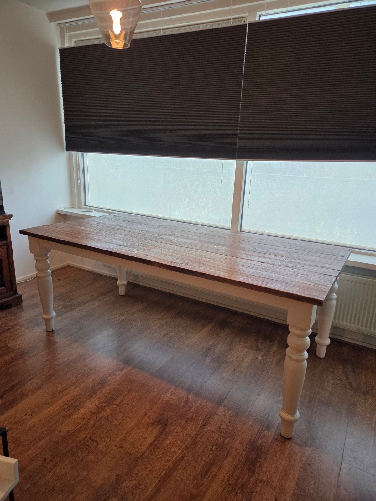Grote landelijke houten eettafel, Ophalen