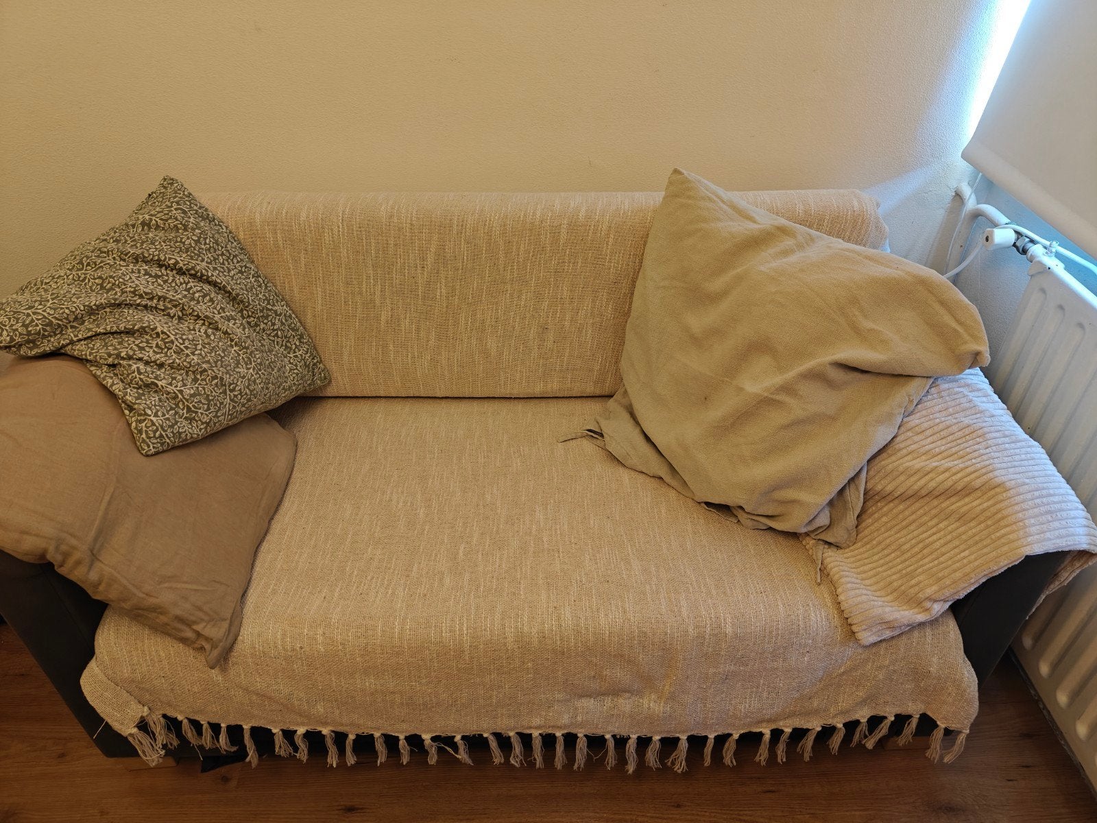 GRATIS Solsta Ikea: tweepersoons bedbank / slaapbank, Ophalen, Gebruikt, 150 tot 200 cm, Tweepersoons