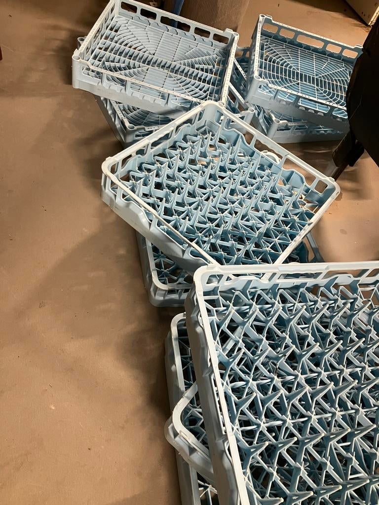 Hobart vaatwaskorven, Ophalen, Gebruikt, Wassen en Drogen
