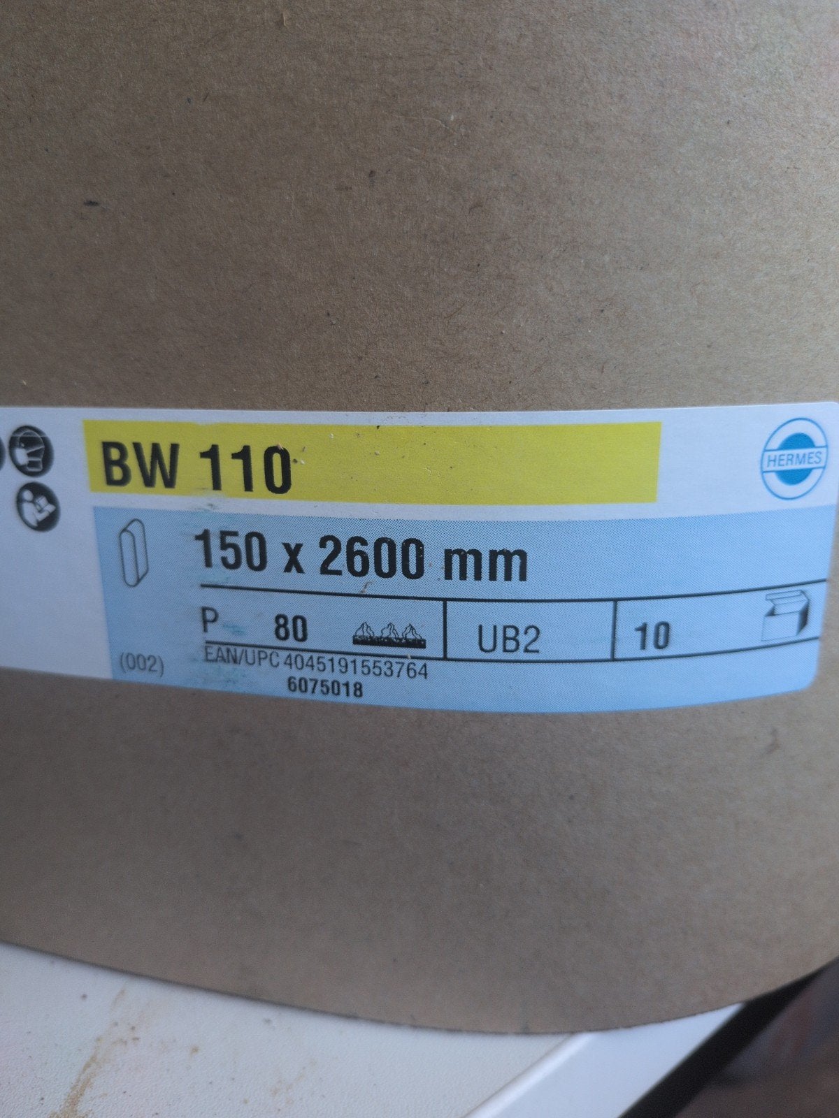 Hermes BW 110 Schuurrol 150x2600mm P80 10 rol per pak, Doe-het-zelf en Verbouw, Gereedschap | Schuurmachines, Ophalen of Verzenden