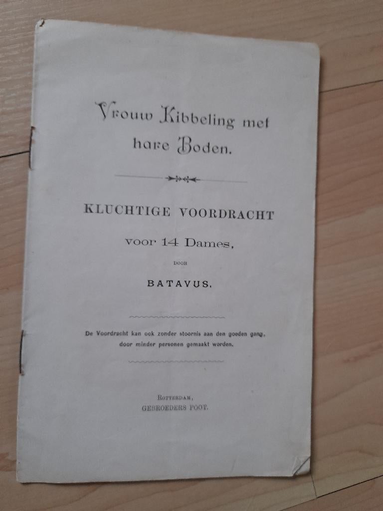 VROUW KIBBELING MET HARE BODEN kluchtige voordracht, Boeken, Ophalen of Verzenden, Gelezen, Overige onderwerpen