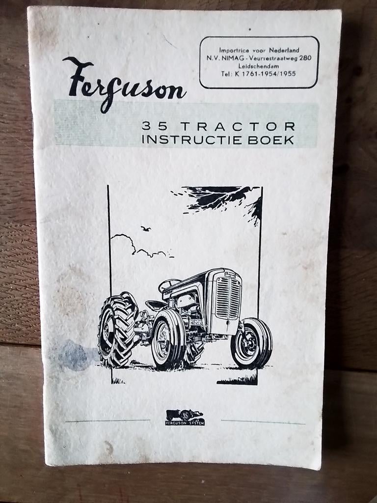 Ferguson 35 tractor instruktie boek,, Ophalen of Verzenden