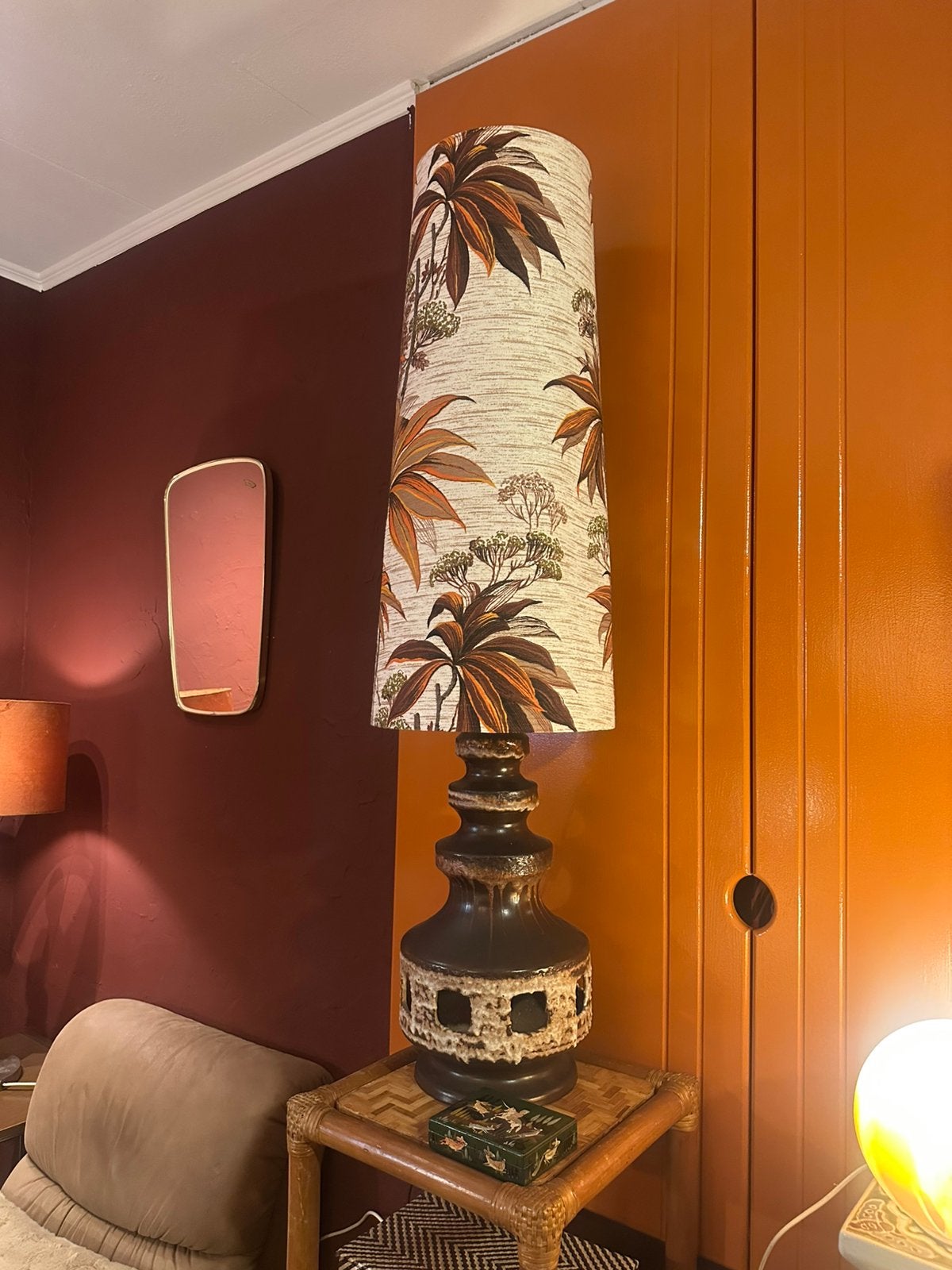 Vintage keramieke lamp. HK living stijl, Ophalen, Vintage, Zo goed als nieuw, X