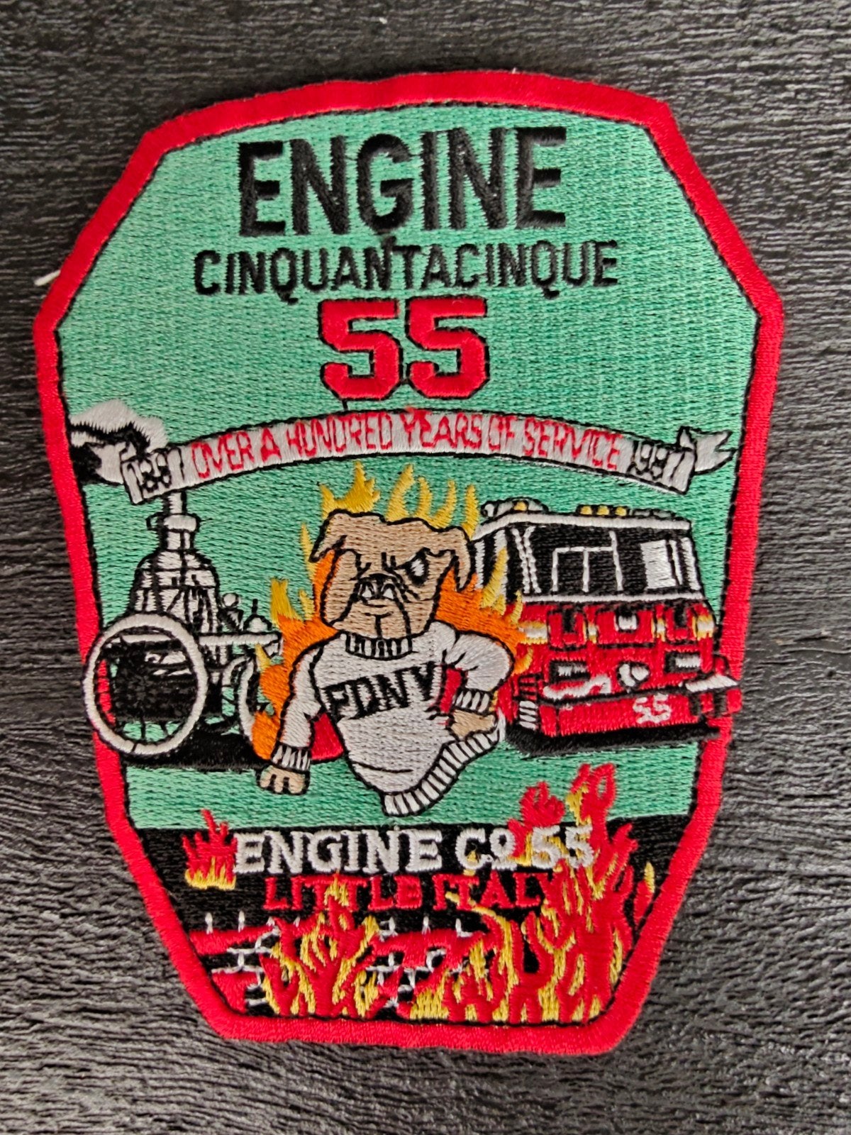 New York City Fire Dept Engine 55 Patch Little Italy... bran, Ophalen of Verzenden