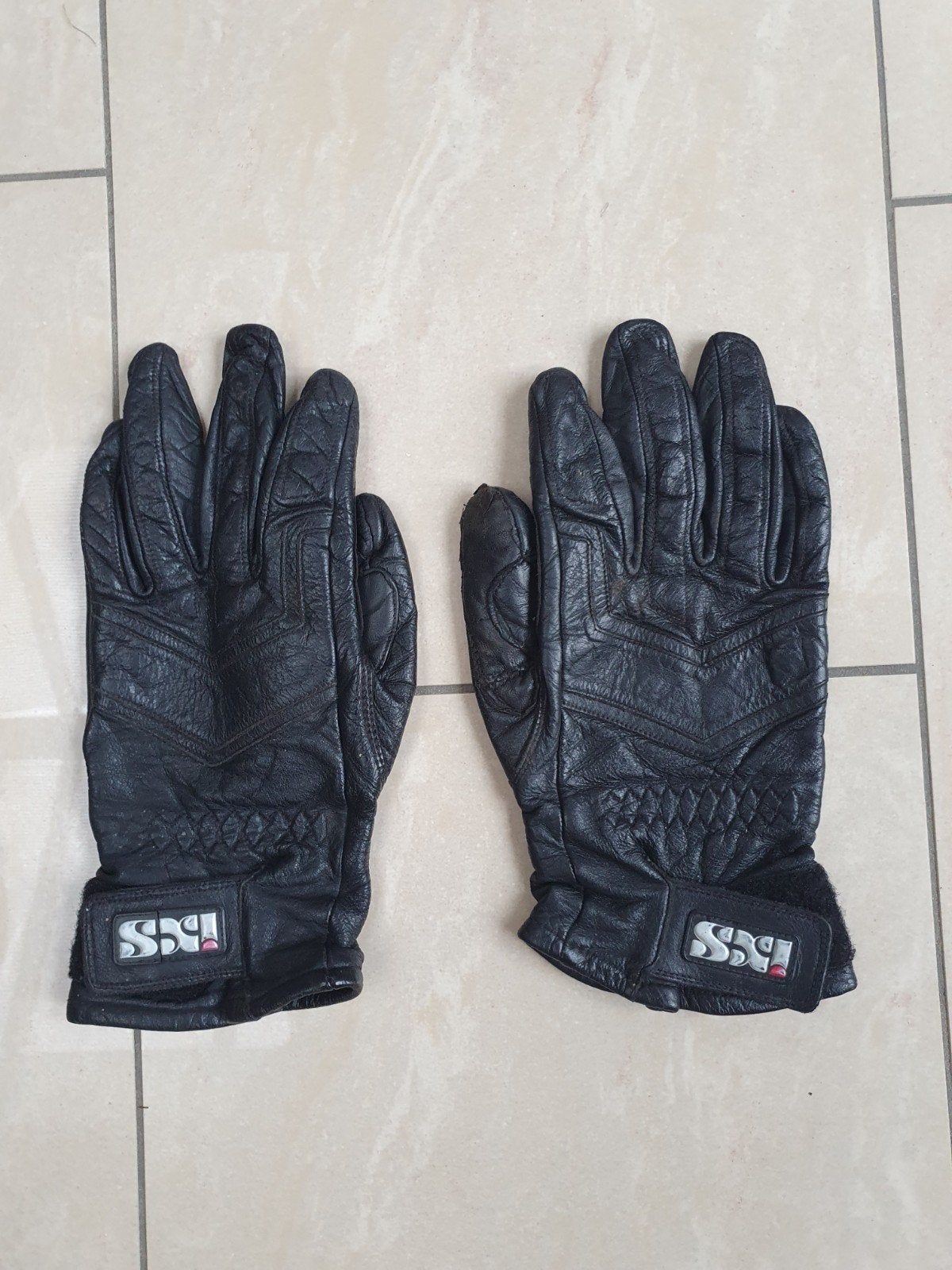 Zwarte leren motorhandschoenen van BSS, maat S, Ophalen of Verzenden, Tweedehands, Dames, Handschoenen