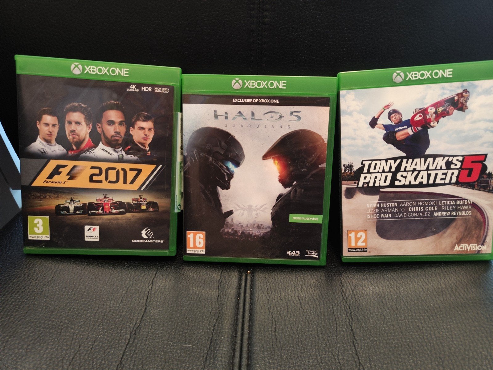 Xbox One Games: F1 2017, Halo 5, Tony Hawk's Pro Skater 5, Ophalen of Verzenden, Gebruikt, Racen en Vliegen, Vanaf 16 jaar