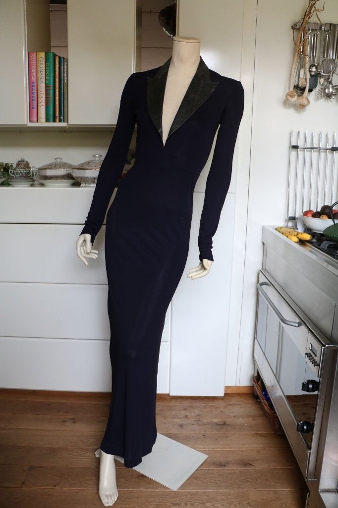 jurk Gaultier lang elegant stijlvol ww 1810,- topstuk, Maat 38/40 (M), Verzenden, Paars, Nieuw