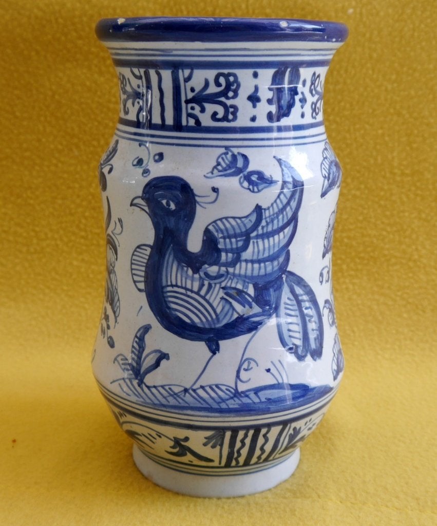 Authentieke Spaanse Talavera Durán Vaas – Serie Azul, Ophalen of Verzenden