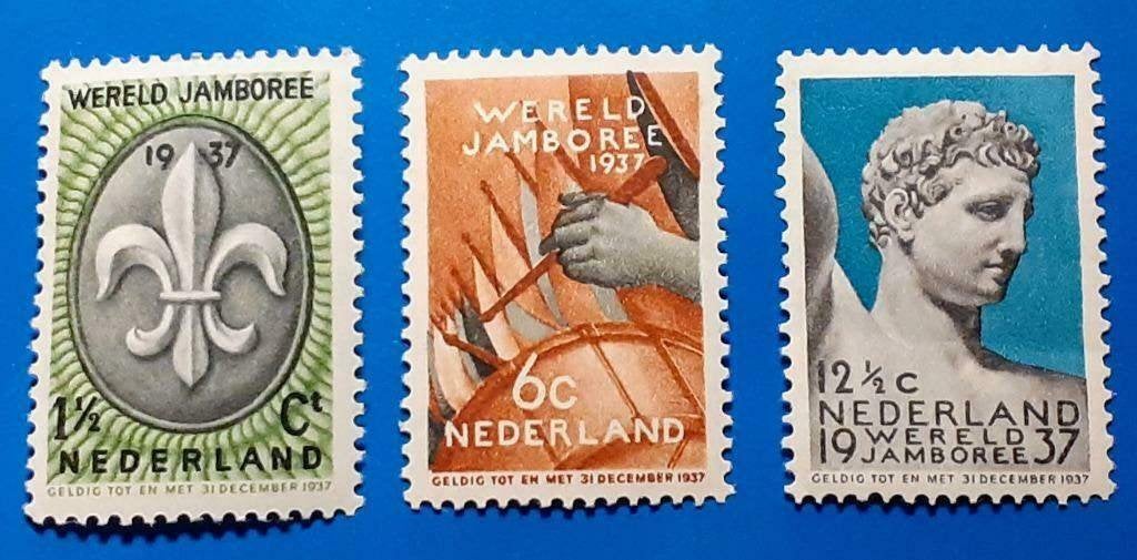Vogelenzang NVPH 293/295 - Wereld Jamboree 1937, Verzenden, T/m 1940