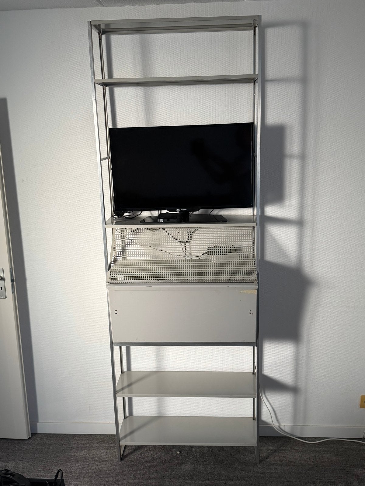 Vintage Retro Wandkast Meubel, Ophalen, Gebruikt, Met klep(pen), 200 cm of meer