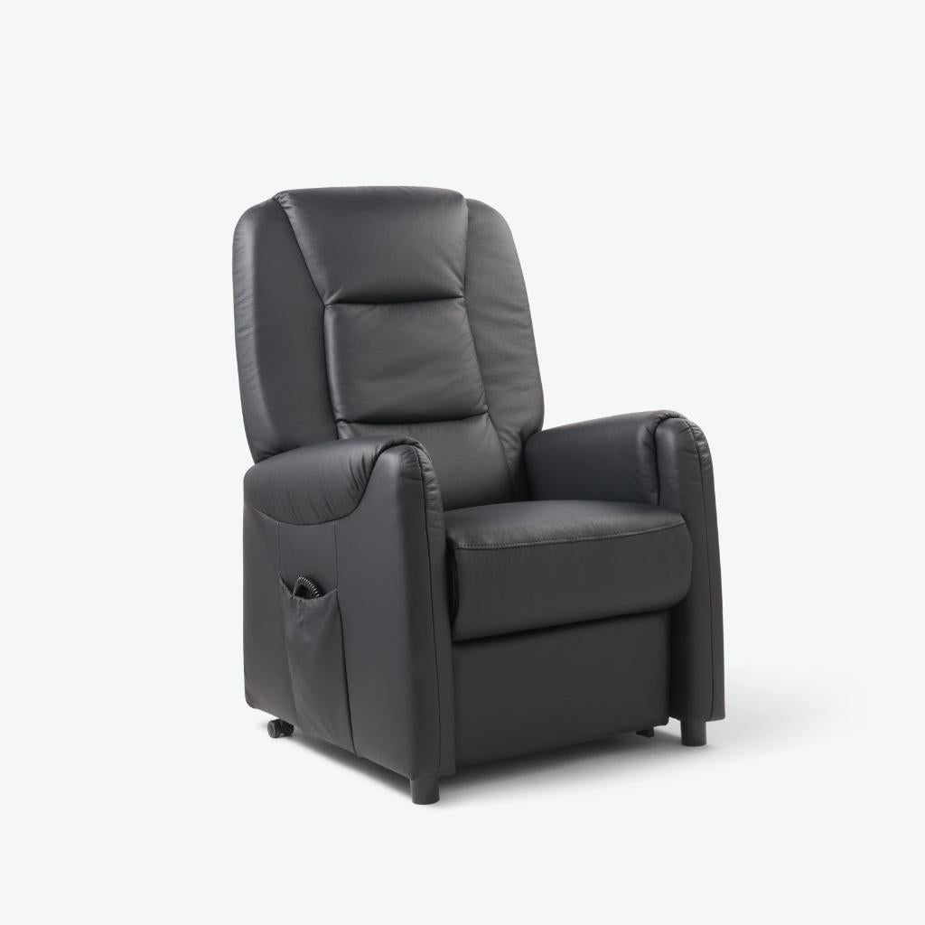 Electrische sta-op-stoel, Huis en Inrichting, Fauteuils, Ophalen, Zo goed als nieuw, 50 tot 75 cm, Leer