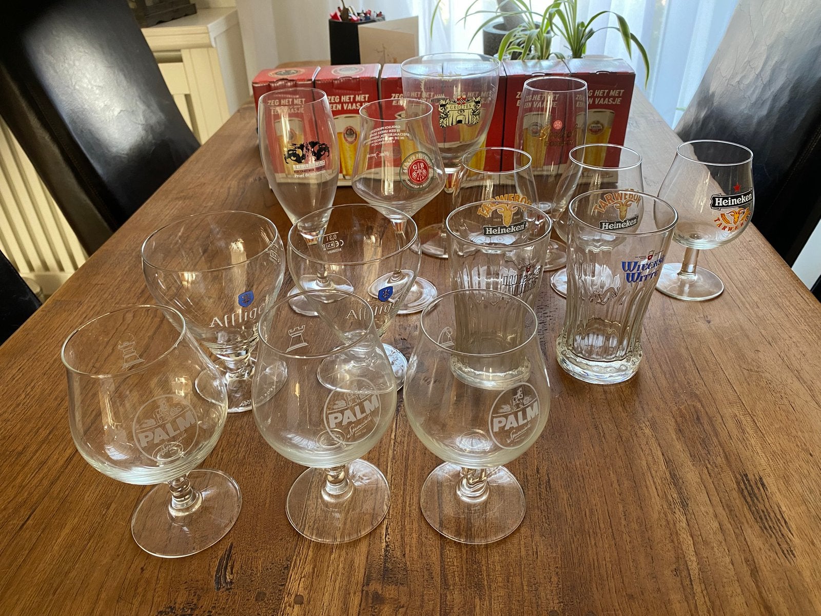 Bierglazen diverse brouwerijen., Ophalen, Zo goed als nieuw, Bierglas
