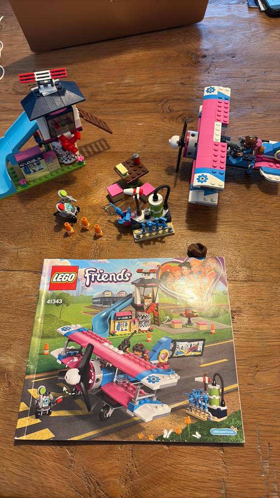 Lego Friends 41343 vliegtuig, Ophalen of Verzenden, Zo goed als nieuw