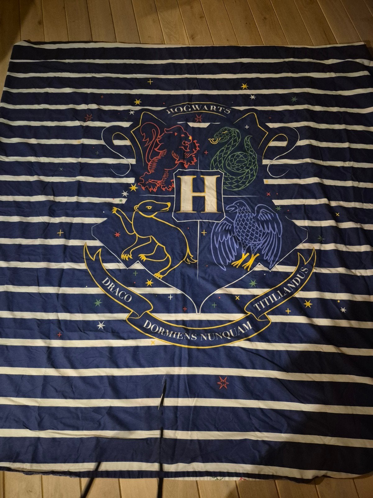 Harry Potter Dekbedovertrek met knoopsluiting, Dekbedovertrek, Ophalen of Verzenden, Zo goed als nieuw, Meerkleurig