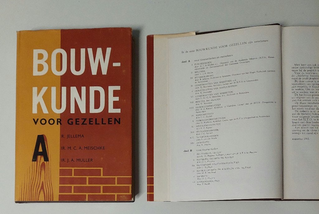 2 delig Bouwkunde voor Gezellen 1961, Boeken, Gelezen, Diverse auteurs, Ophalen of Verzenden, Bouwkunde