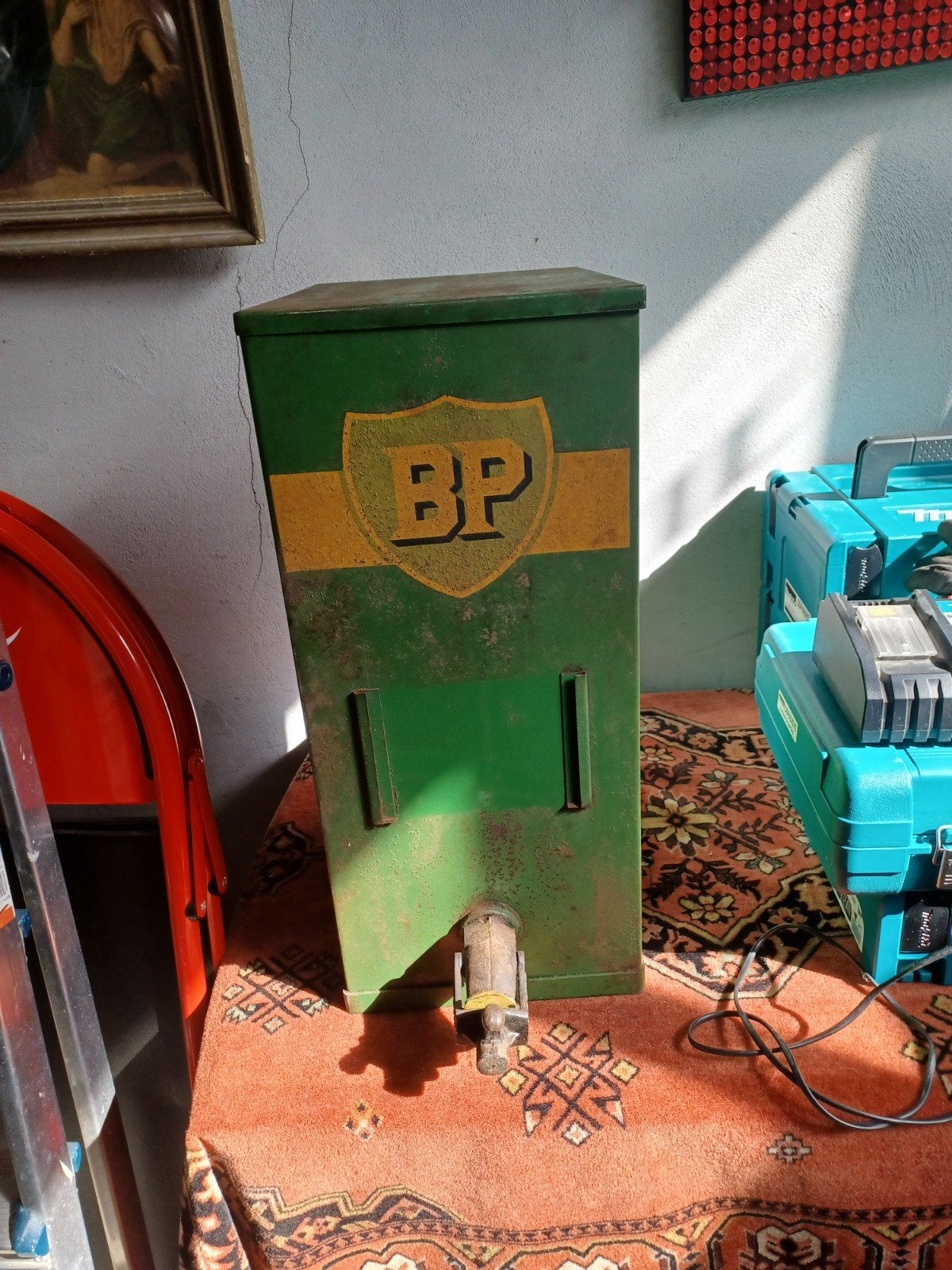 Oliebar BP. Zie je niet vaak., Verzamelen, Ophalen, Gebruikt, Reclamebord