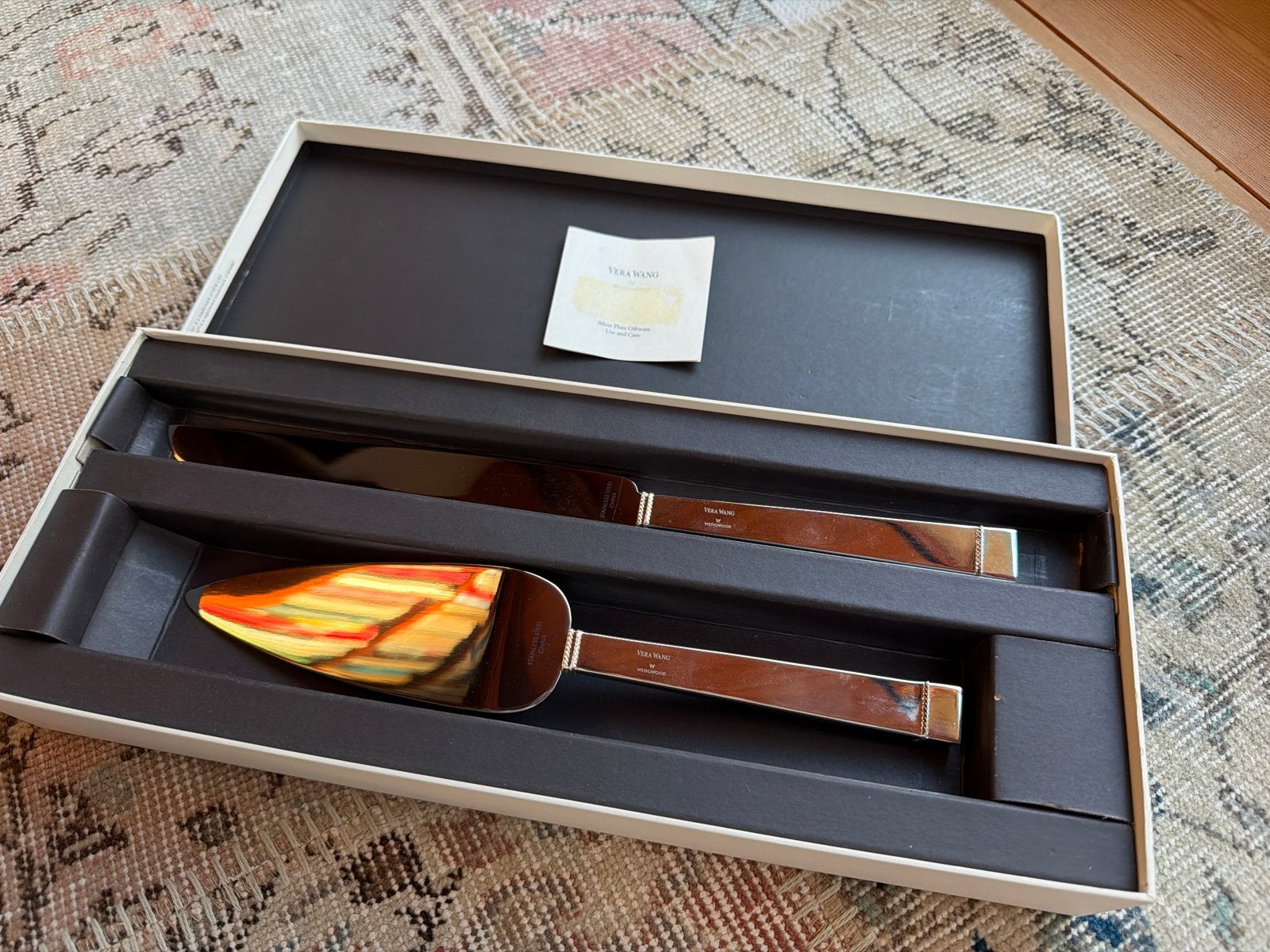 Vera Wang Wedgwood taartschep en mes set, Ophalen of Verzenden