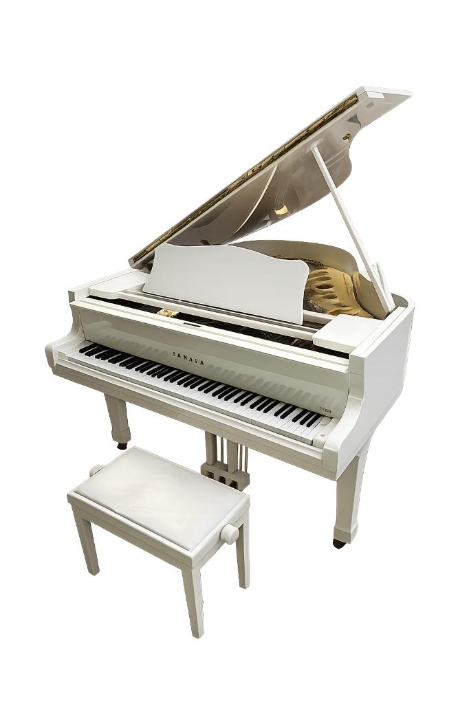 Yamaha G1 vleugelpiano – wit hoogglans – bouwjaar 1991, Ophalen, Zwart, Hoogglans