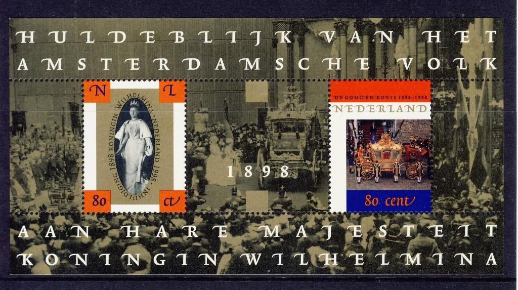 Postfris, Blok Gelegenheidszegels 1998 NVPH 1778, Postzegels en Munten, Postzegels | Nederland, Verzenden, Na 1940, Postfris