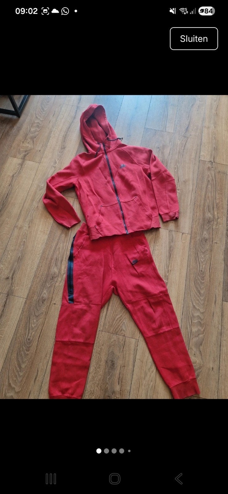Nike Tech Pak Maat S - Rood Trainingspak, Nike, Ophalen of Verzenden, Gedragen, Rood