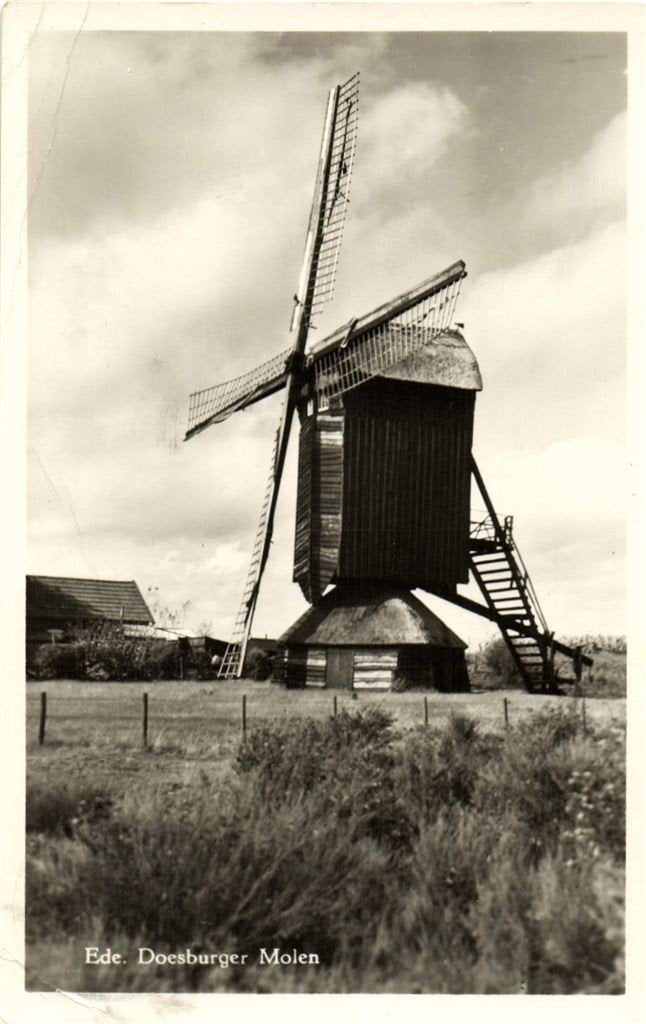 Ede. Doesburger Molen - B-keus - 1957 gelopen, Ophalen of Verzenden, 1940 tot 1960, Gelopen, Gelderland