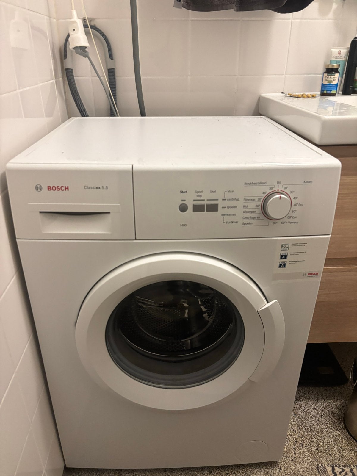 Bosch WAB28060NL Wasmachine, Witgoed en Apparatuur, Wasmachines, Ophalen, 1200 tot 1600 toeren, Gebruikt, 4 tot 6 kg