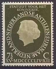 Ned-Antillen NVPH nr 247 ongebruikt Statuutzegel 19504, Ophalen of Verzenden, Postfris